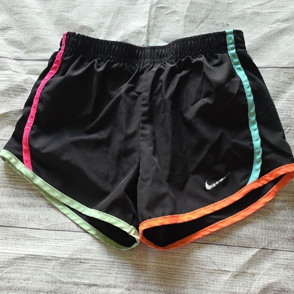 Nike Kids Black Shorts with Colorful Trim